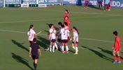 中国U16女足连续解围失误！中原千寻抽射破门！